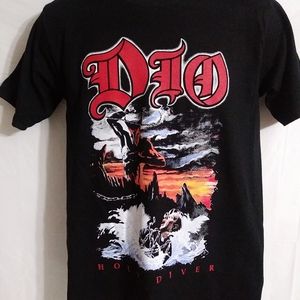 DIO Holy Diver 80's Rock Band Black T-Shirt